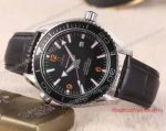 Copy Omega Seamaster Planet Ocean 600m Watch SS Orange 369 Black Leather